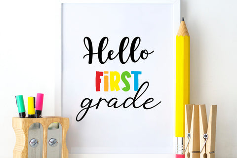 Hello First Grade SVG Sublimatiz Designs 