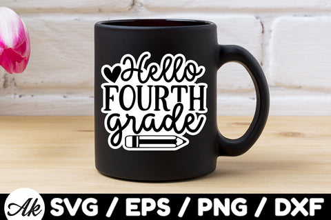 Hello fourth grade Stickers SVG akazaddesign 