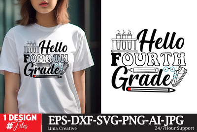 Hello Fourth Grade SVG Cute File SVG Insomnia Std 
