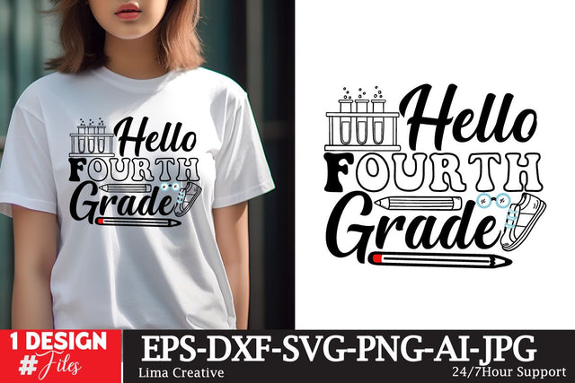 Hello Fourth Grade SVG Cute File SVG Insomnia Std 