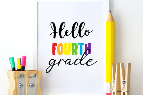 Hello Fourth Grade SVG Sublimatiz Designs 