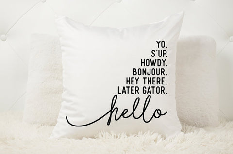 Hello Front Door Mat svg SVG Pickled Thistle Creative 