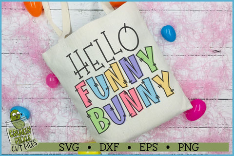 Hello Funny Bunny Easter SVG File SVG Crunchy Pickle 