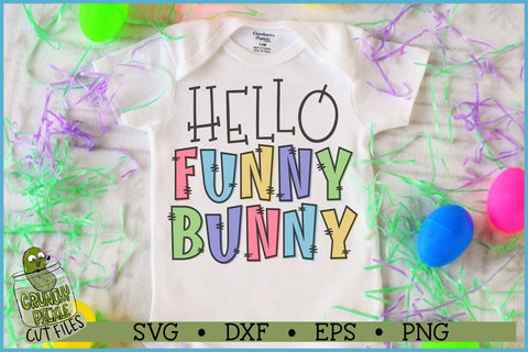 Hello Funny Bunny Easter SVG File SVG Crunchy Pickle 
