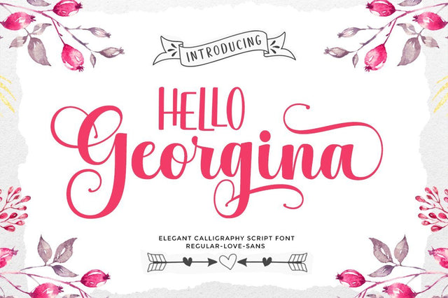 Hello Georgina Script Font AngelStudio 