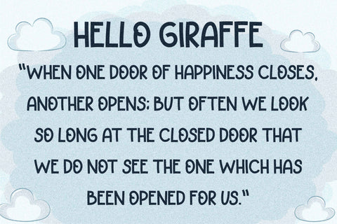 Hello Giraffe Font Letterena Studios 