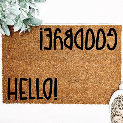 Hello Goodbye svg png - Front Door Mat Cut File Cut File - Silhouette Cut File - Cricut Cut File - DIY Door Mat SVG Top It Off Party 