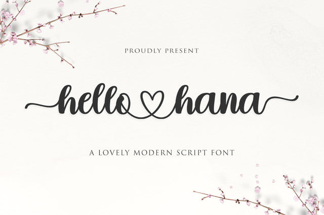 Hello Hana Script Font muhammadzeky 