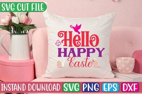 Hello Happy Easter SVG Cut File SVG Studio Innate 