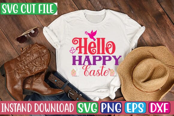 Hello Happy Easter SVG Cut File SVG Studio Innate 