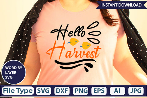 Hello Harvest SVG Cut File SVG DesignPlante 503 