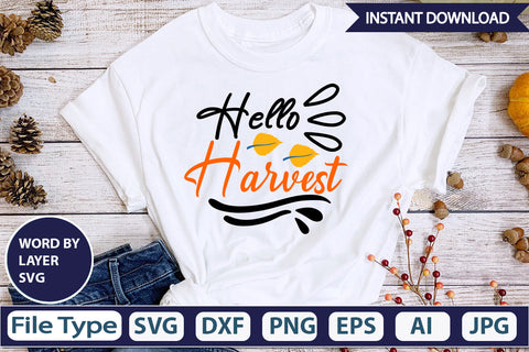 Hello Harvest SVG Cut File SVG DesignPlante 503 