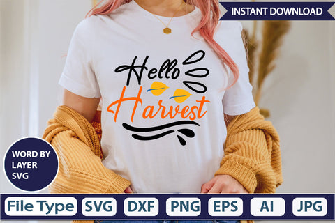 Hello Harvest SVG Cut File SVG DesignPlante 503 