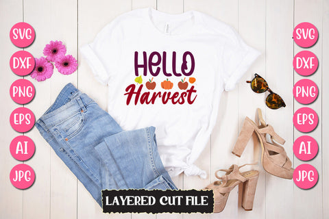 Hello Harvest SVG Cut File SVG Newmockups 