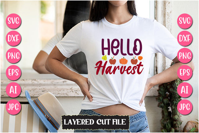 Hello Harvest SVG Cut File SVG Newmockups 