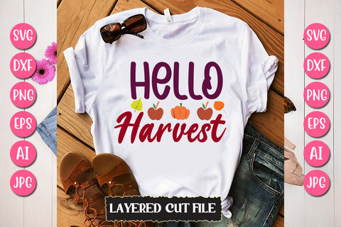 Hello Harvest SVG Cut File SVG Newmockups 