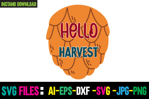 Hello Harvest SVG Cut File SVG Newmockups 