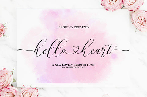 hello heart Font RomieStudio 