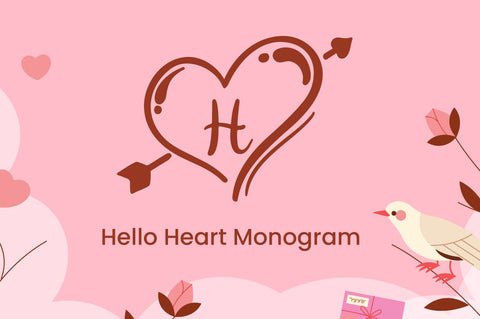Hello Heart Monogram Font Attype studio 