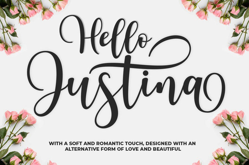 Hello Justina Font Studio Natural Ink 