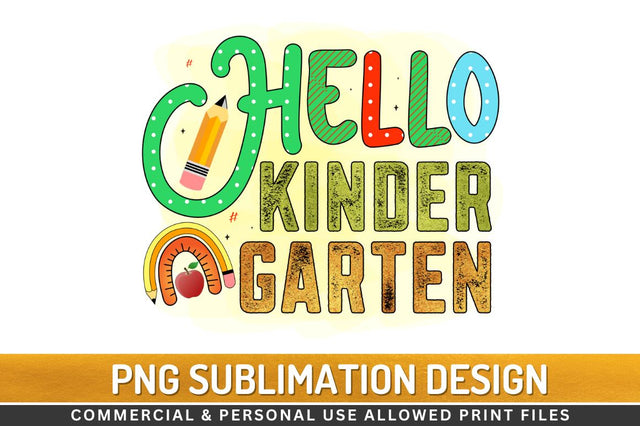 Hello kinder garten Sublimation PNG Sublimation Regulrcrative 