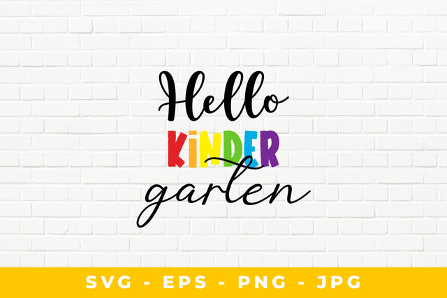 Hello Kinder Garten SVG Sublimatiz Designs 