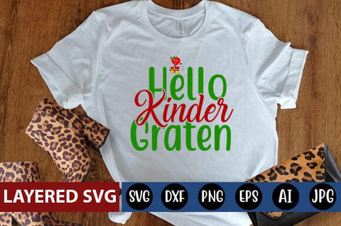 Hello Kinder Graten Svg Cut File SVG Blessedprint 