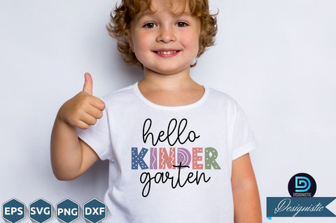 Hello kindergarten, Back to School SVG SVG DESIGNISTIC 