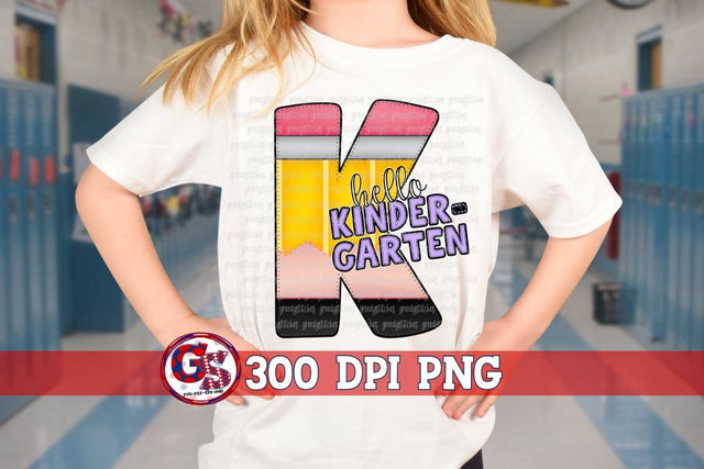Hello Kindergarten PNG for Sublimation Sublimation Greedy Stitches 