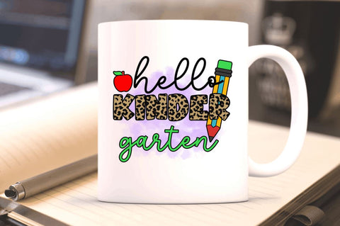 Hello kindergarten Sublimation PNG, Sublimation Back To School Design Sublimation Regulrcrative 