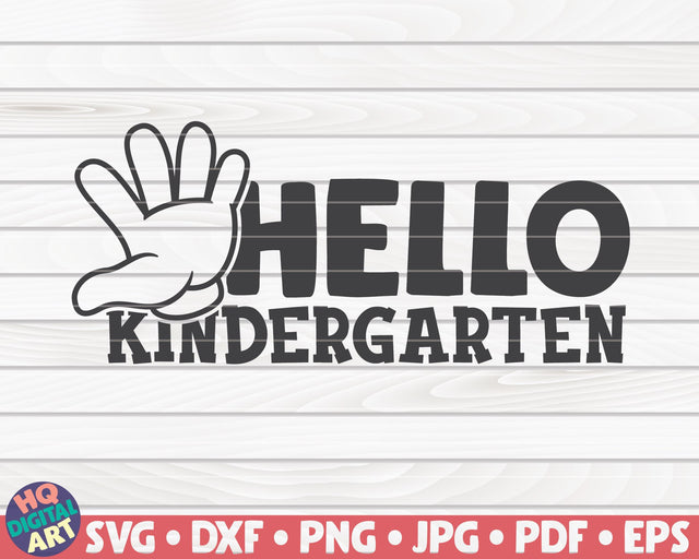 Hello kindergarten SVG | Back to school design SVG HQDigitalArt 