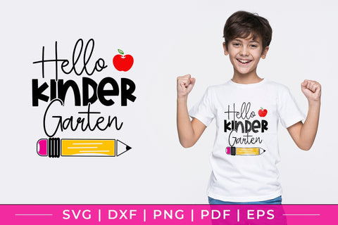 Hello Kindergarten SVG, Back to School SVG SVG CraftLabSVG 