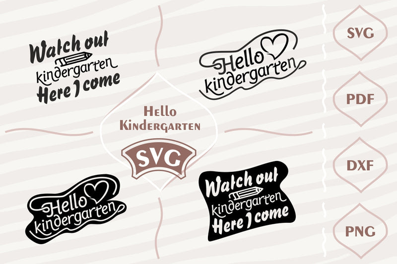 Hello Kindergarten - SVG bundle - So Fontsy