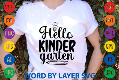 Hello Kindergarten SVG Design SVG Rafiqul20606 