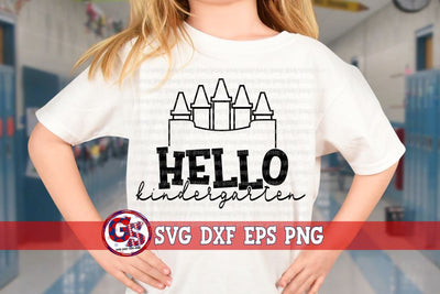 Hello Kindergarten SVG DXF EPS PNG SVG Greedy Stitches 