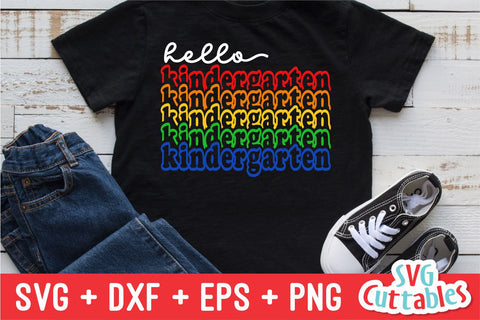 Hello Kindergarten svg - Kindergarten Cut File - Back To School svg - dxf - eps - png - Cut File - Silhouette - Cricut - Digital File SVG Svg Cuttables 