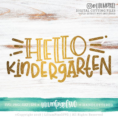 Hello Kindergarten SVG Lilium Pixel SVG 