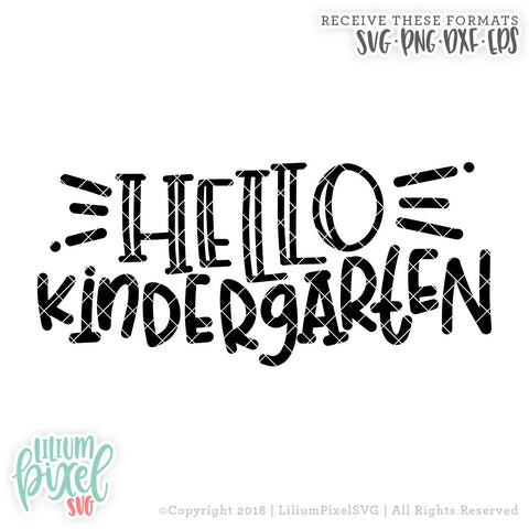 Hello Kindergarten SVG Lilium Pixel SVG 