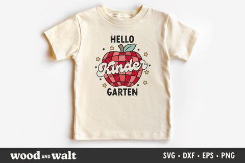 Hello Kindergarten SVG | Retro Back To School SVG SVG Wood And Walt 