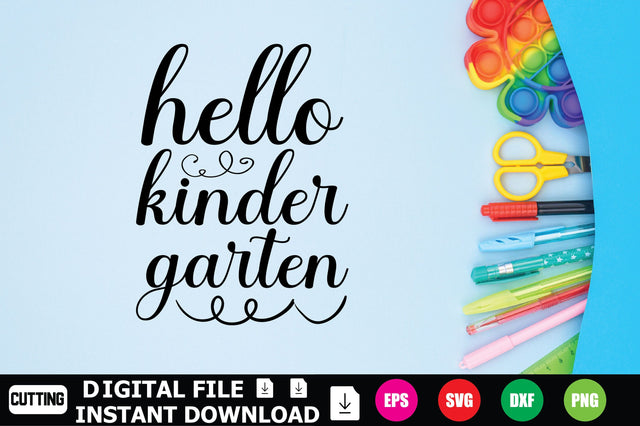 Hello Kindergarten SVG Shahin alam 