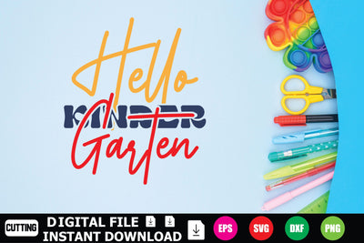 Hello Kindergarten SVG Shahin alam 