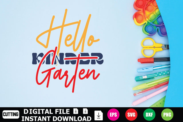 Hello Kindergarten SVG Shahin alam 