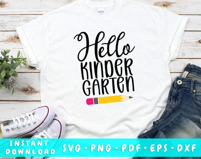 Hello Kindergarten SVG SVG HappyDesignStudio 