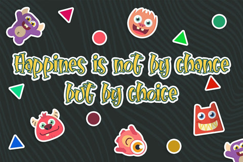 Hello Little Monsta Font Orenari 