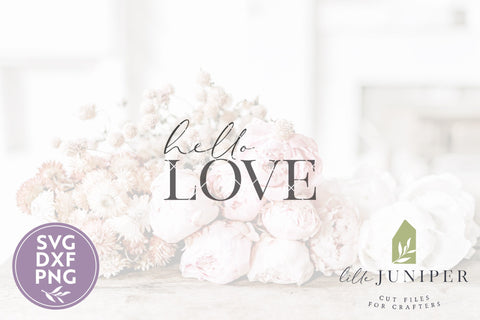 Hello Love SVG Files | Valentine's Day Front Door Sign SVG SVG LilleJuniper 