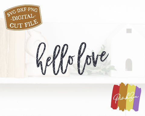 Hello Love SVG Files | Valentine's Day Svg | Oversized Svg | Valentine Svg | Commercial Use | Digital Cut Files (1139514559) SVG PinkZou 