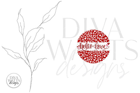 Hello Love SVG | Round Leopard Print Design SVG Diva Watts Designs 