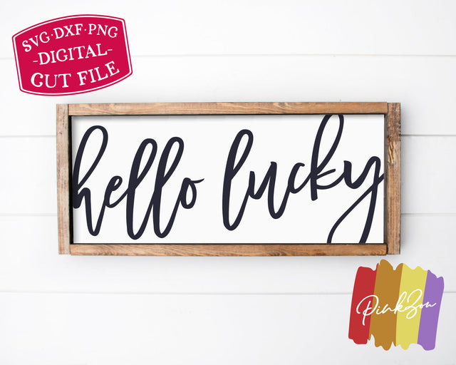Hello Lucky SVG Files | St Patrick's Day Svg | Shamrock Svg | Clover Svg | Commercial Use | Digital Cut Files (1172241197) SVG PinkZou 