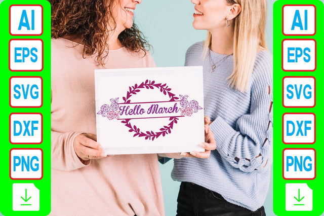 Hello March SVG Craftlabsvg24 