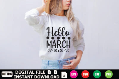 Hello March SVG Shahin alam 